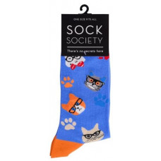 Cool Cats Socks - Blue